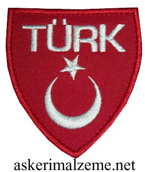 Türk Yazılı Türk Bayrağı Filo Arma Kırmızı Renk Peç Cırtlı