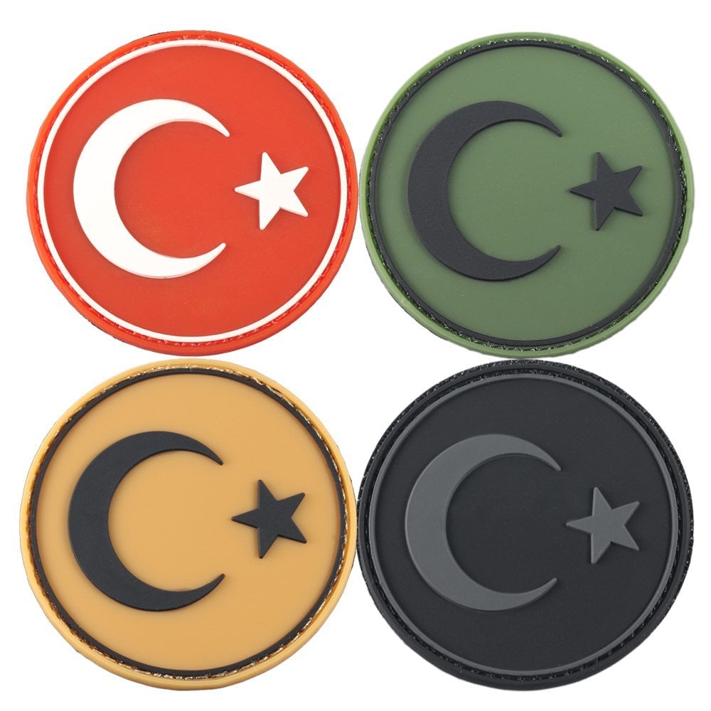 yuvarlak türk bayrağı kol arması , yuvarlak bayrak patch