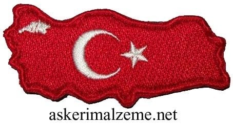 Türkiye Haritası Arması Kırmızı Renk Peç