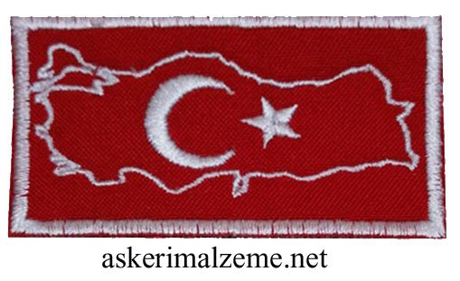 Türkiye Haritası Bayraklı Arma
